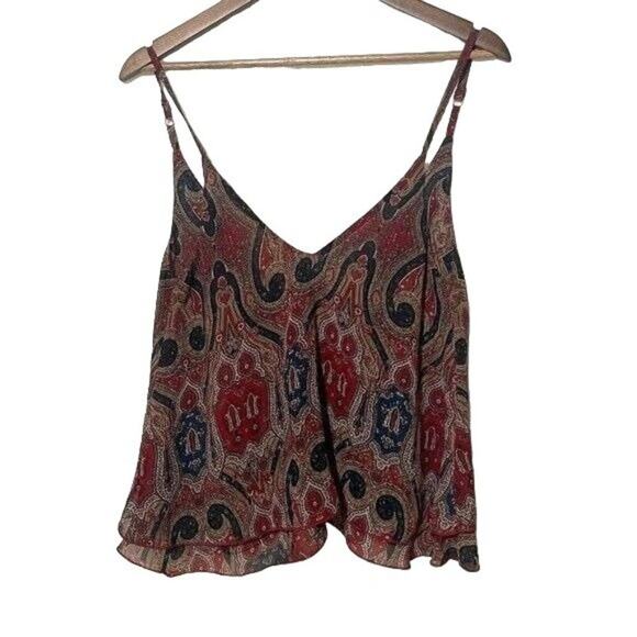 Tobi Tank Cami Womens XS Paisley Pattern RIch Colors - Picture 1 of 8
